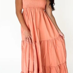 Elegant Orange Women's Dress